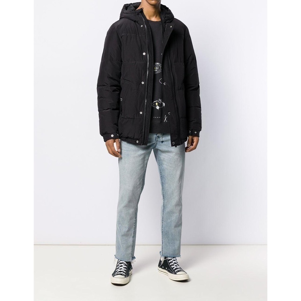 Zadig & Voltaire Kell Crinkled Parka Jacket Noir L
